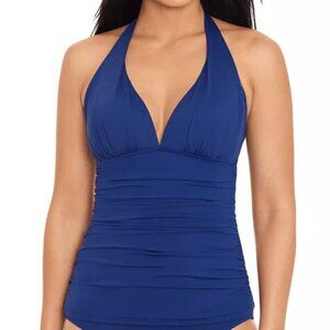 Lauren Ralph Lauren Beach Club Solid Molded Cup Halter Tankini Top